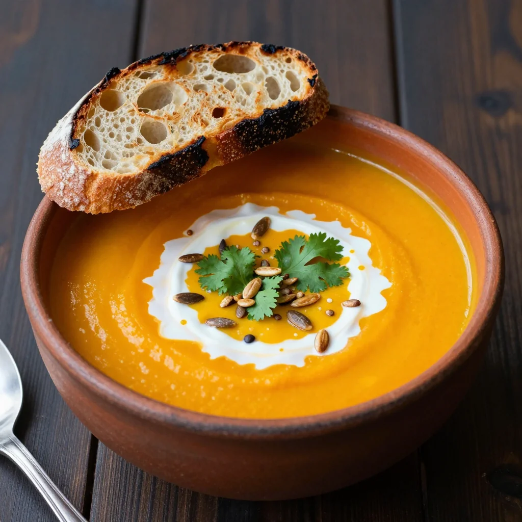 Cozy January Night Curried Butternut Squash Soup