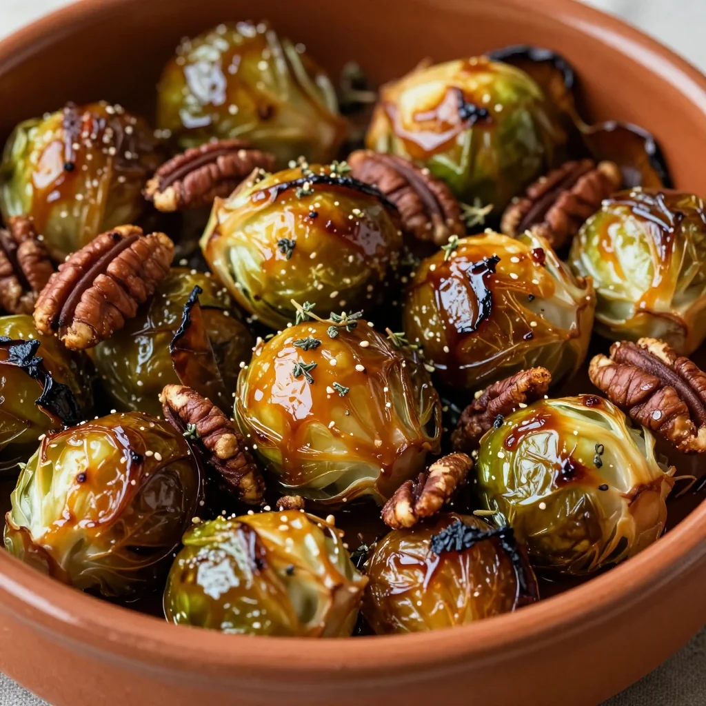 Warm Maple Dijon Glazed Brussels Sprouts for a Cozy Side Dish