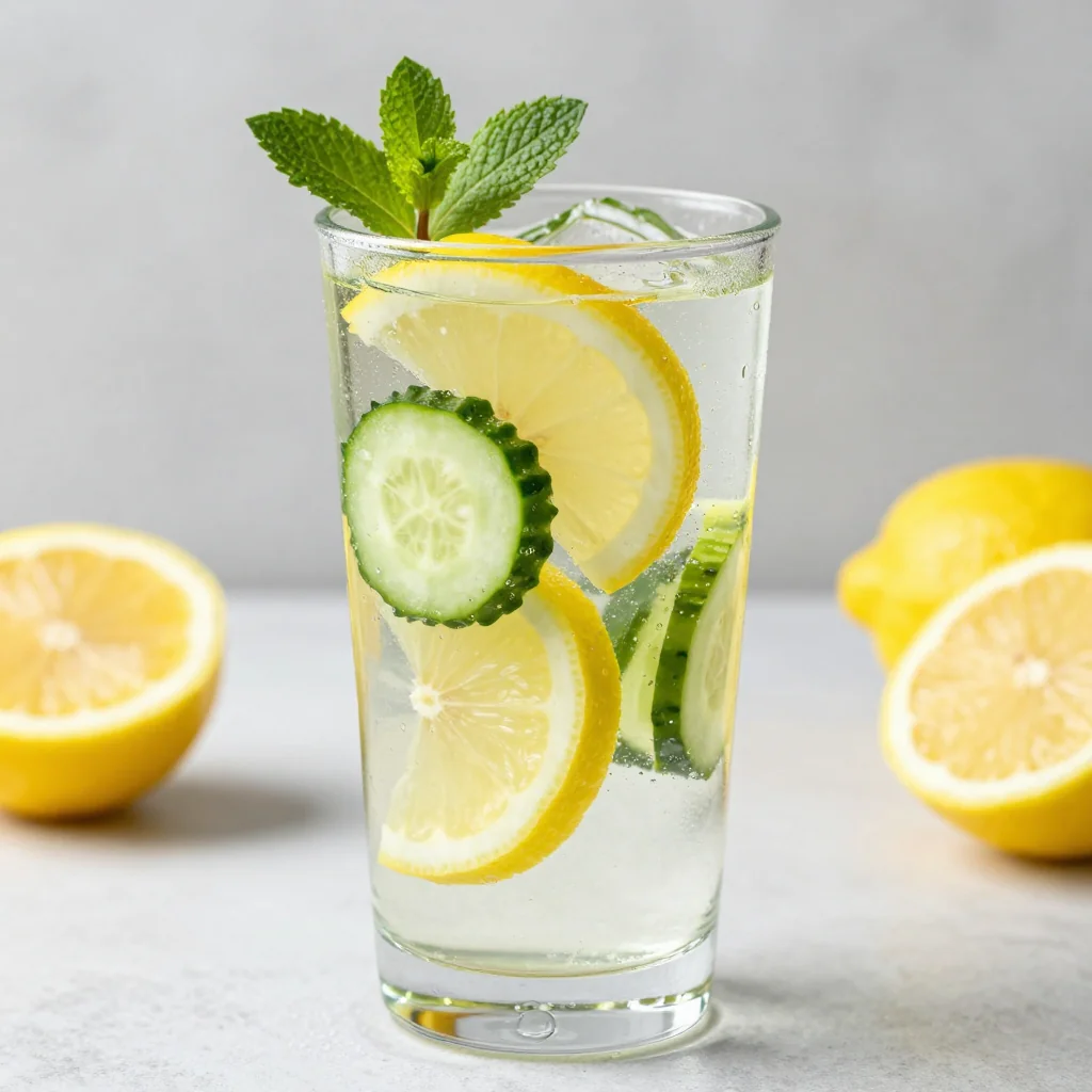 New Year's Day Detox Lemon and Cucumber Cooler