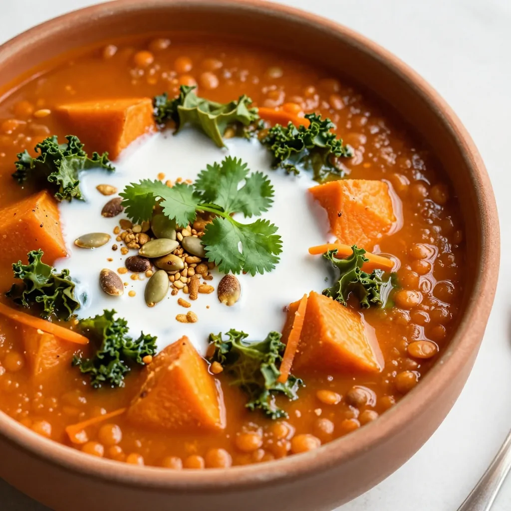 Healthy Veggie Loaded Lentil Soup For New Year Reset