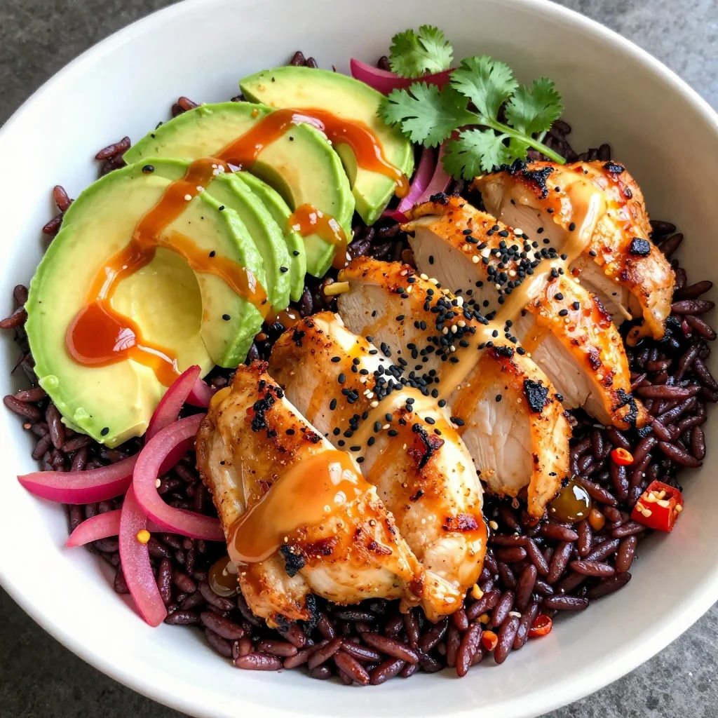 Spicy Chicken and Avocado Rice Bowl for Dinner