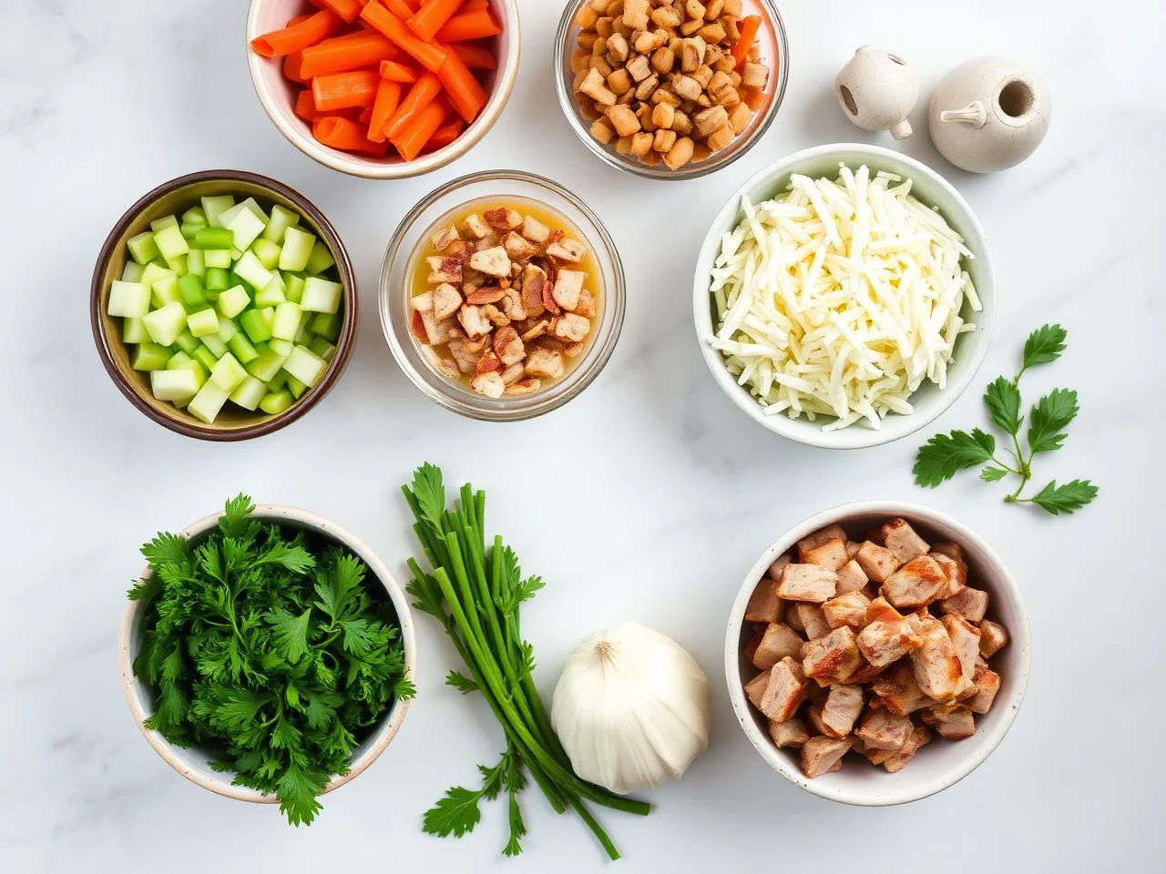 Ingredients for Bacon And Cabbage Skillet