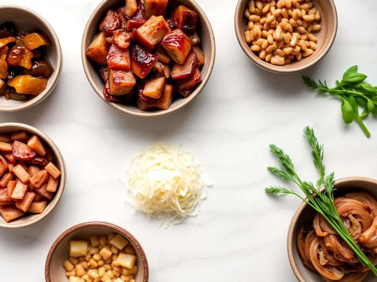 Ingredients for Bacon And Caramelized Onion Tart