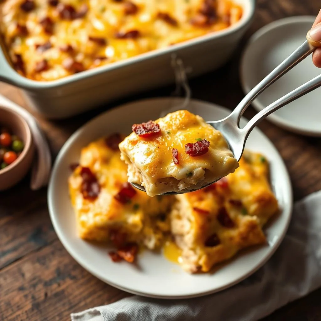 Bacon And Egg Breakfast Burrito Casserole