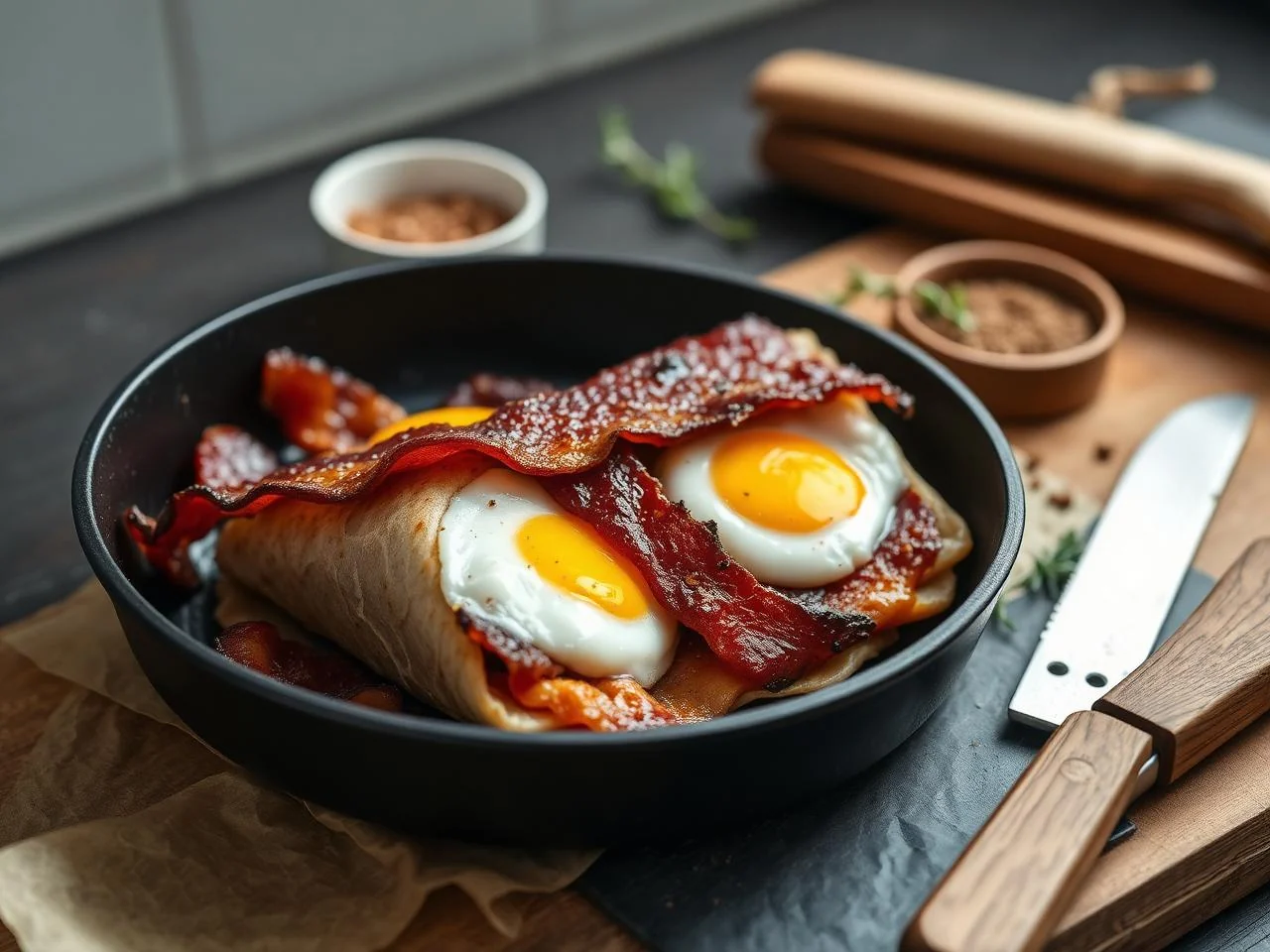 Bacon And Egg Breakfast Burrito