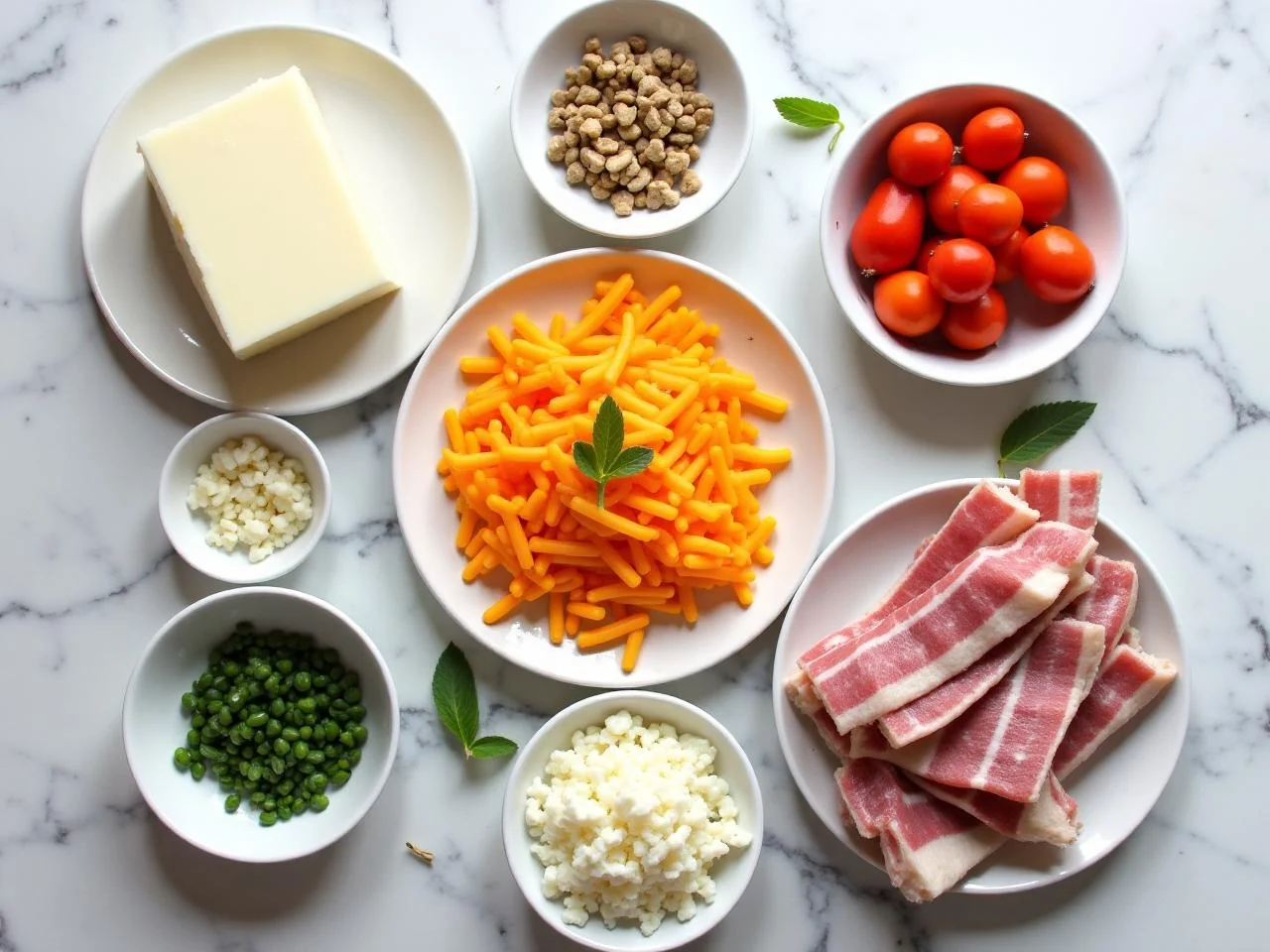 Ingredients for Bacon And Egg Skillet