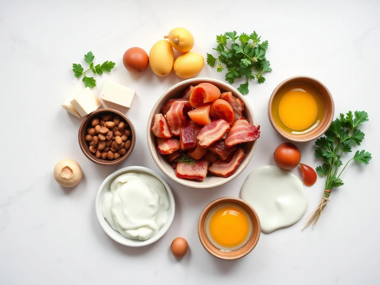 Ingredients for Bacon And Eggs