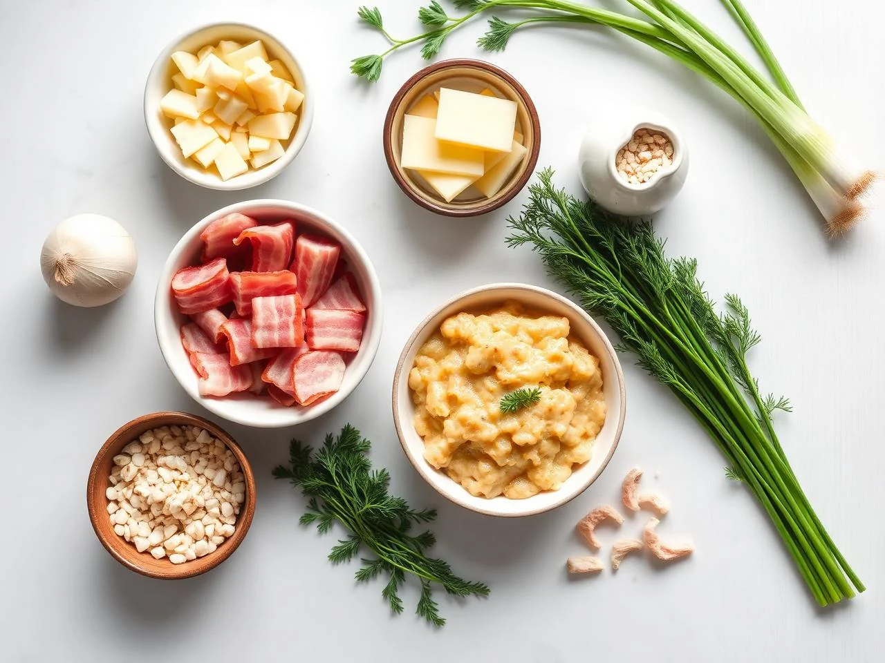 Ingredients for Bacon And Leek Gratin