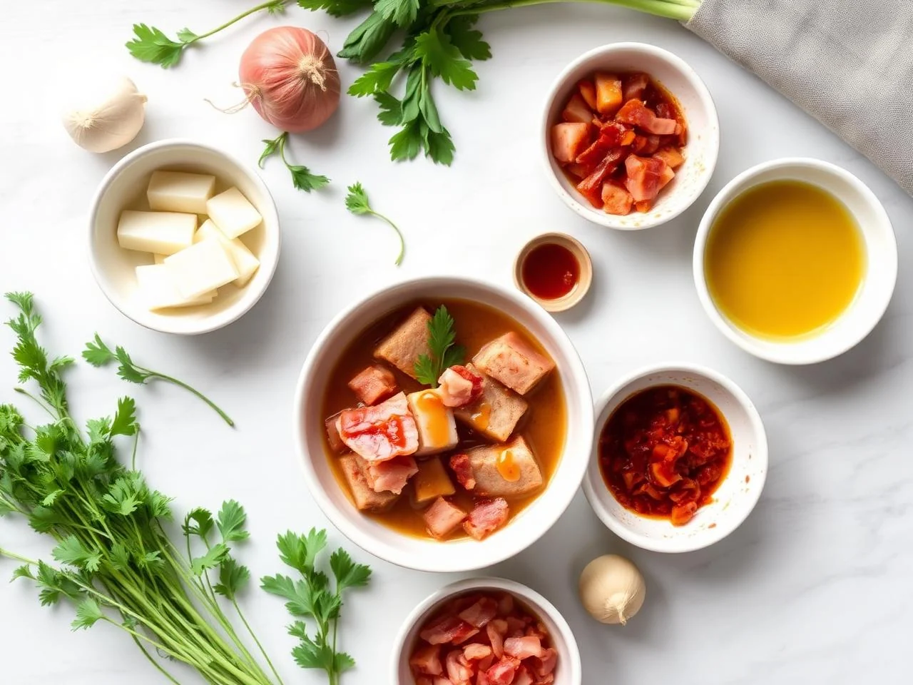 Ingredients for Bacon And Leek Soup