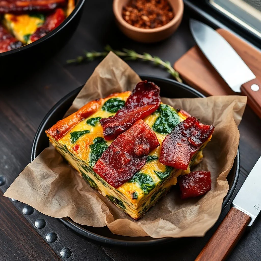 Bacon And Spinach Skillet Quiche