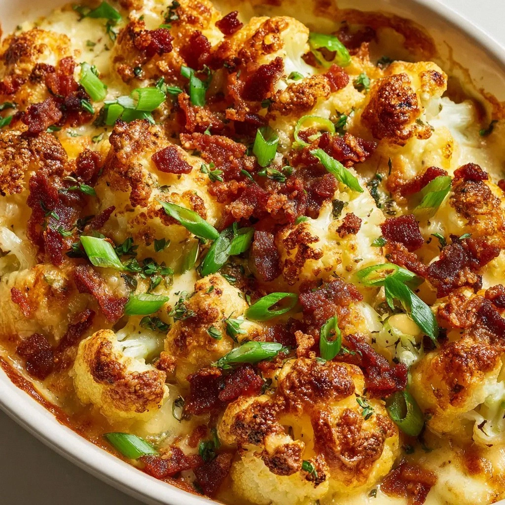 Bacon Cauliflower Cheese Bake 