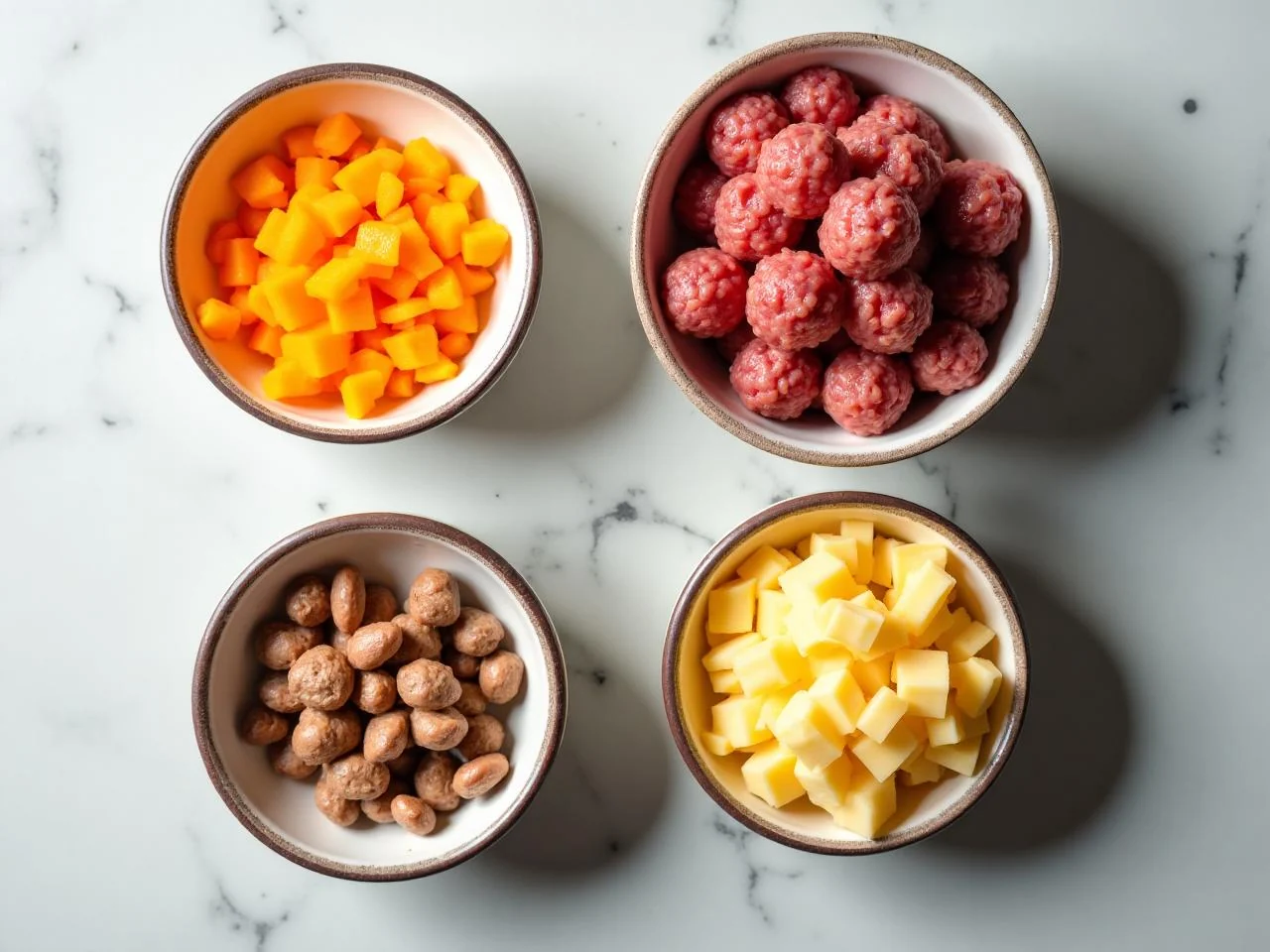 Ingredients for Bacon Cheeseburger Casserole