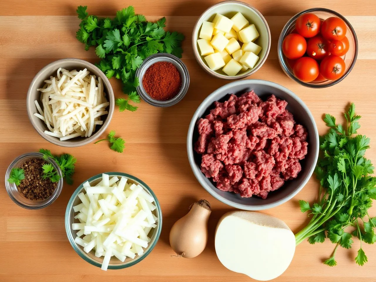 Ingredients for Bacon Cheeseburger Meatloaf