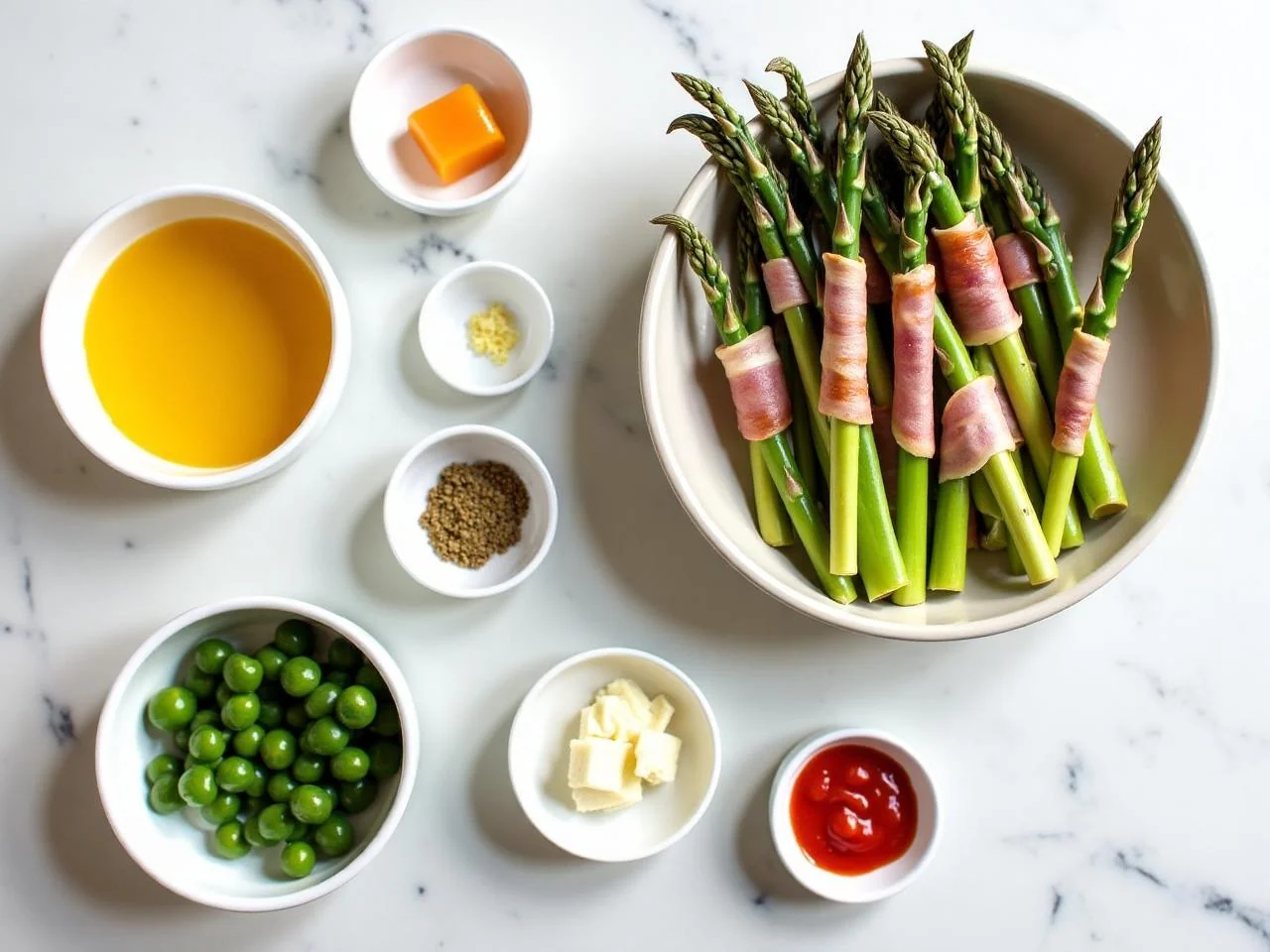 Ingredients for Bacon-Wrapped Asparagus
