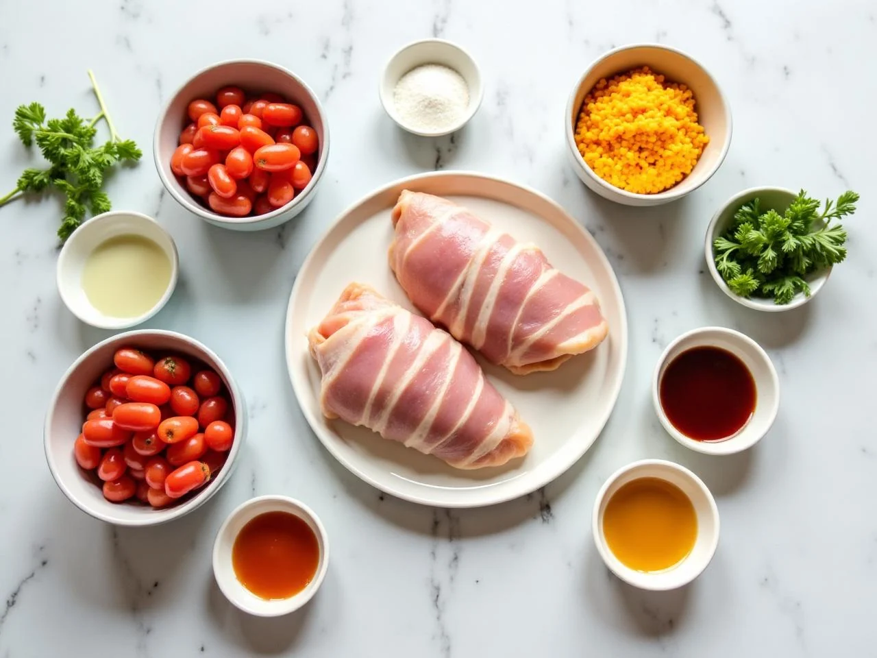 Ingredients for Bacon-Wrapped Chicken Breast