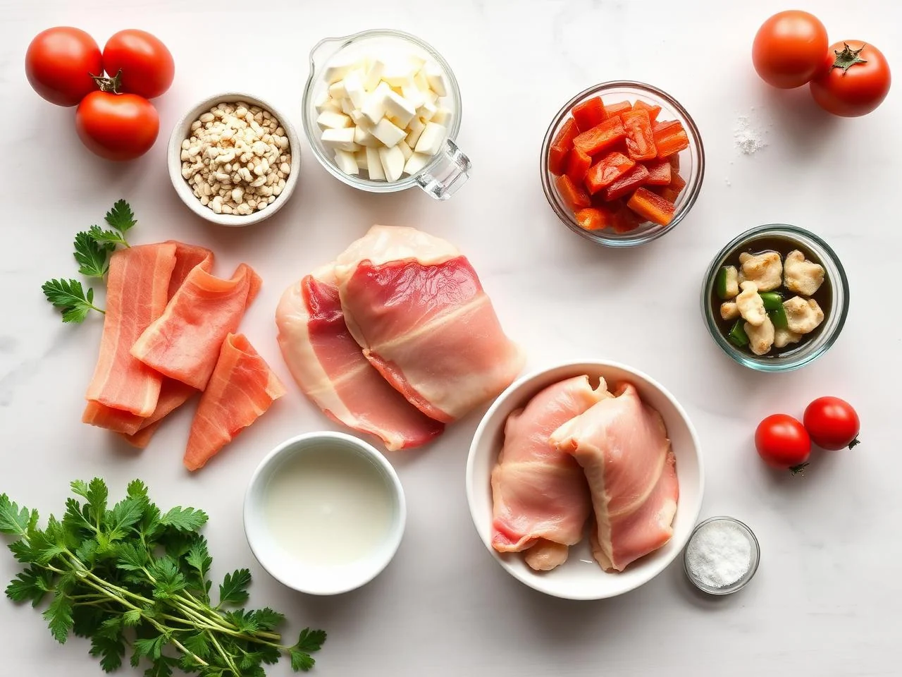 Ingredients for Bacon Wrapped Chicken Tenders