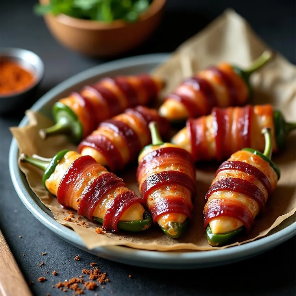 Bacon-Wrapped Jalapeno Poppers