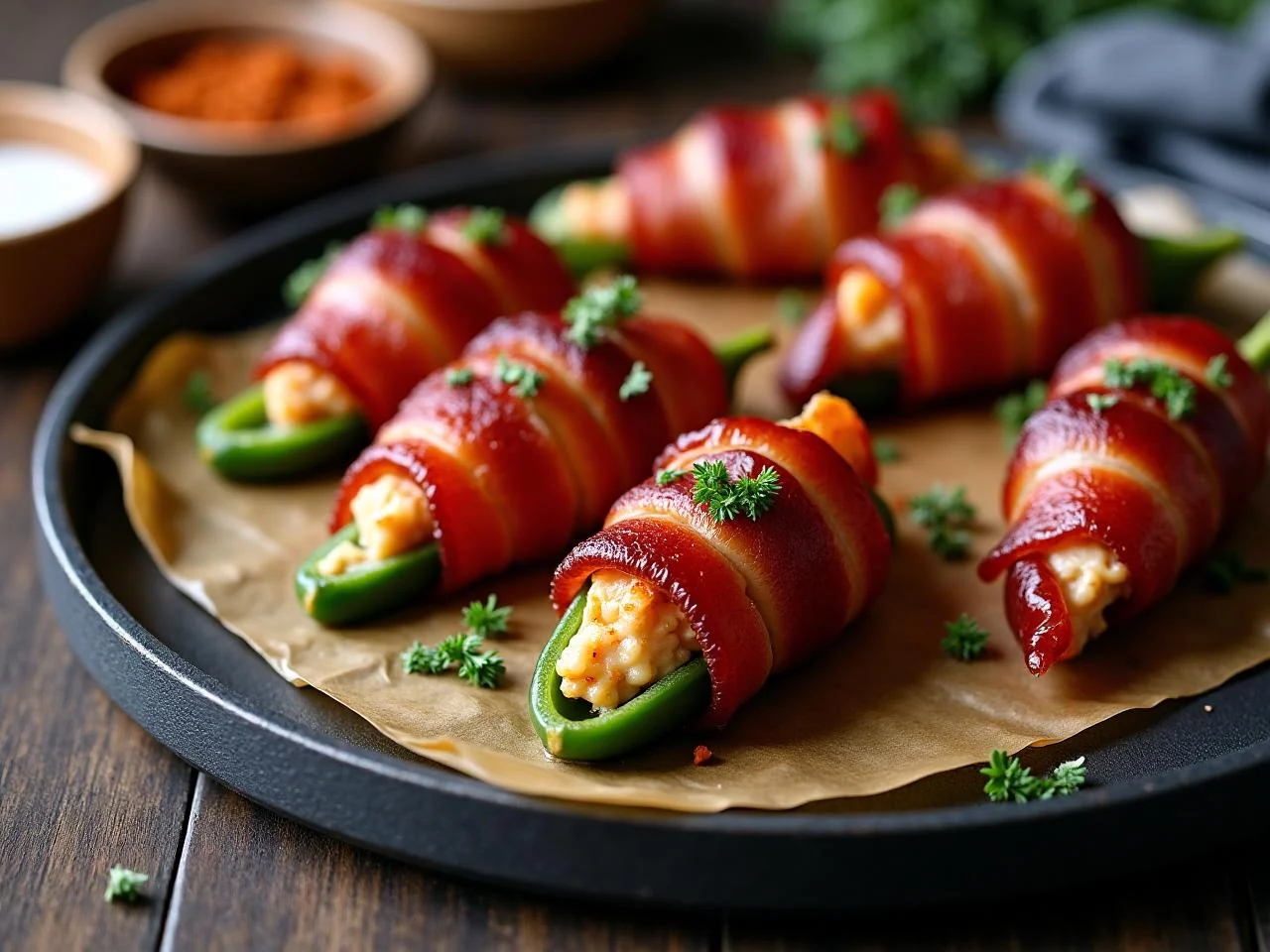 Bacon-Wrapped Jalapeno Poppers