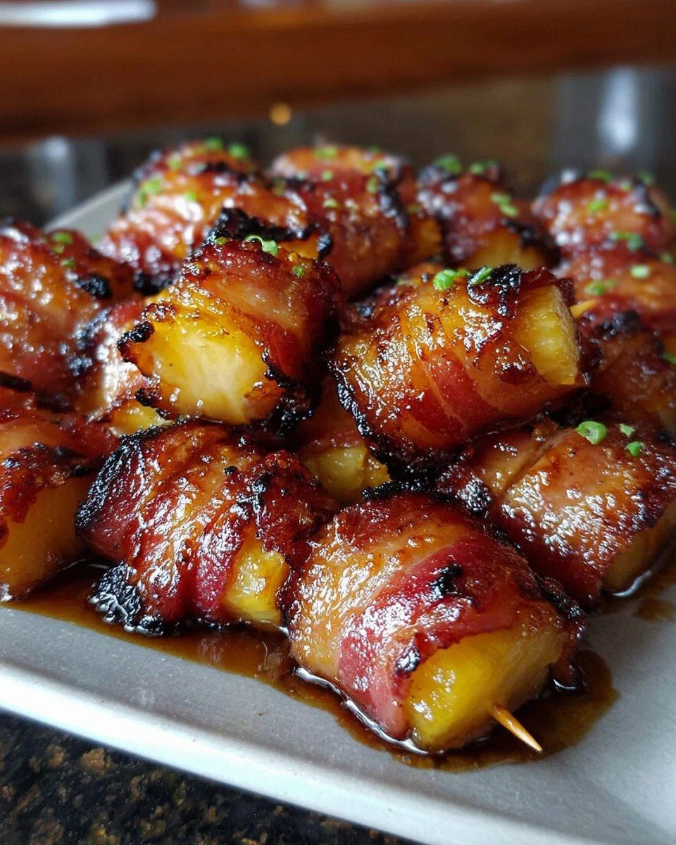 Bacon-Wrapped Pineapple Bites: Irresistibly Sweet Treat!
