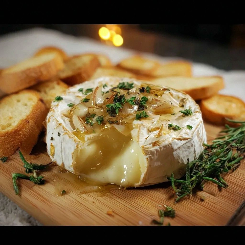 Baked Brie with Garlic Recipe