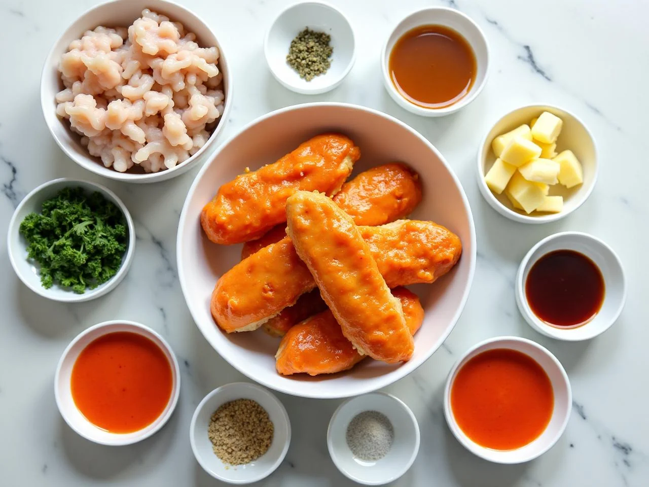 Ingredients for Baked Buffalo Chicken Tenders