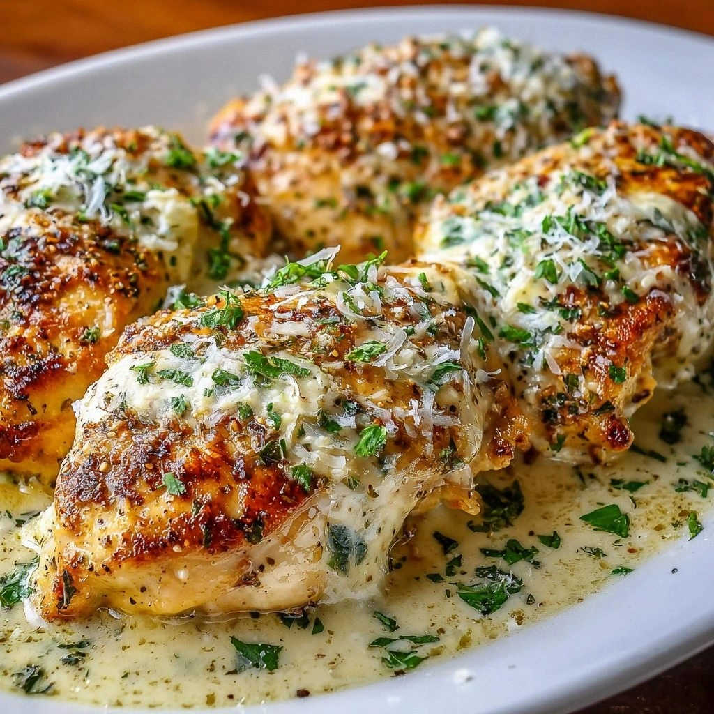 Baked Caesar Chicken with Crea