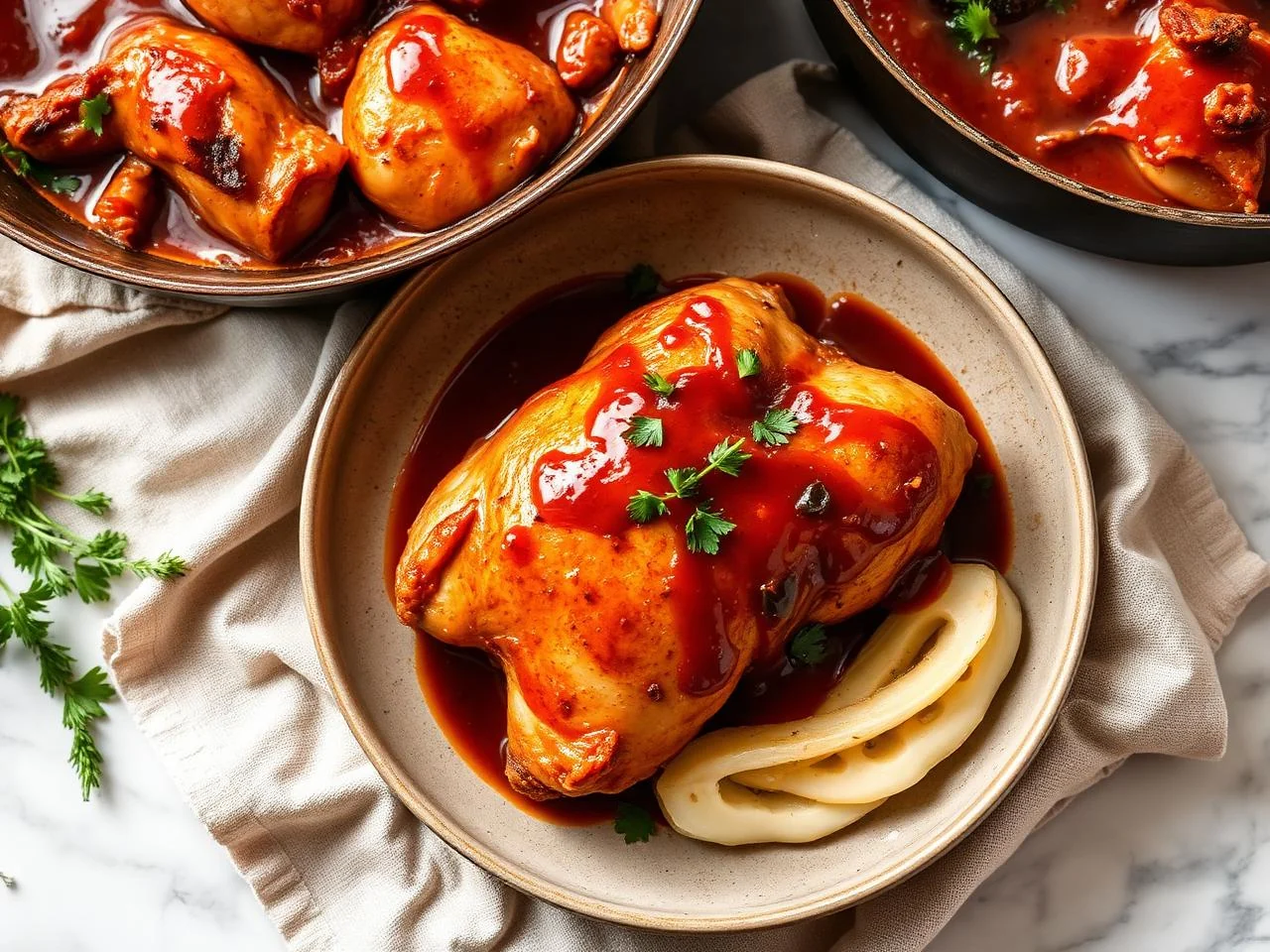 Baked Chicken With BBQ Sauce