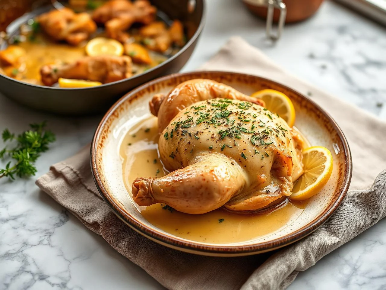 Baked Chicken With Lemon And Herbs