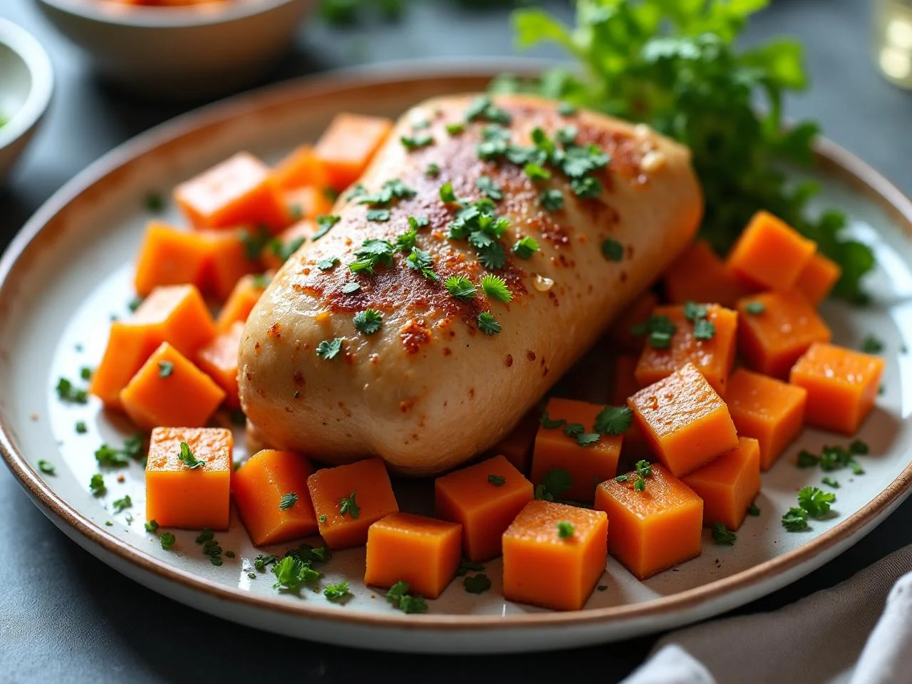 Baked Chicken With Sweet Potatoes