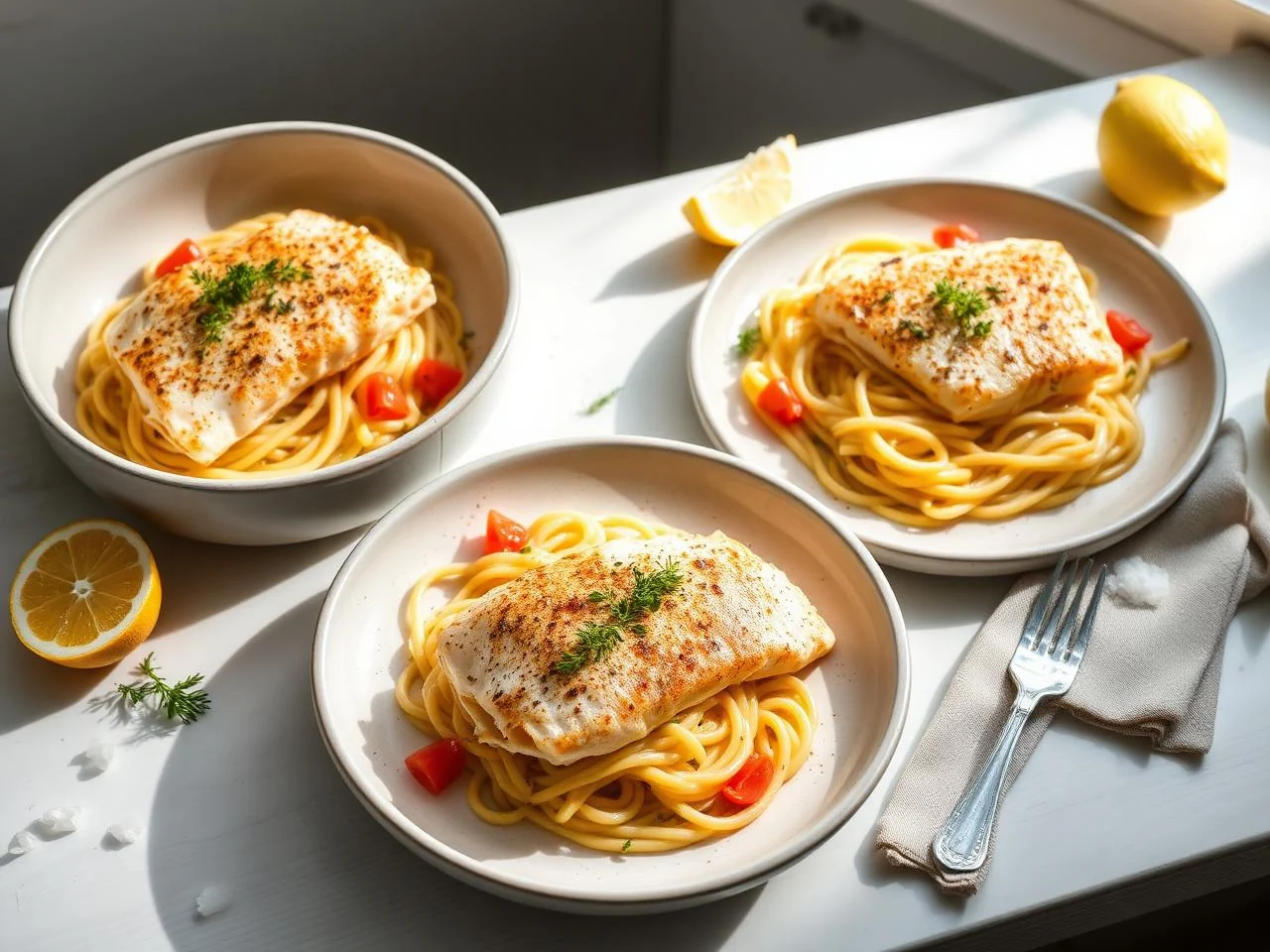 Baked Cod Pasta