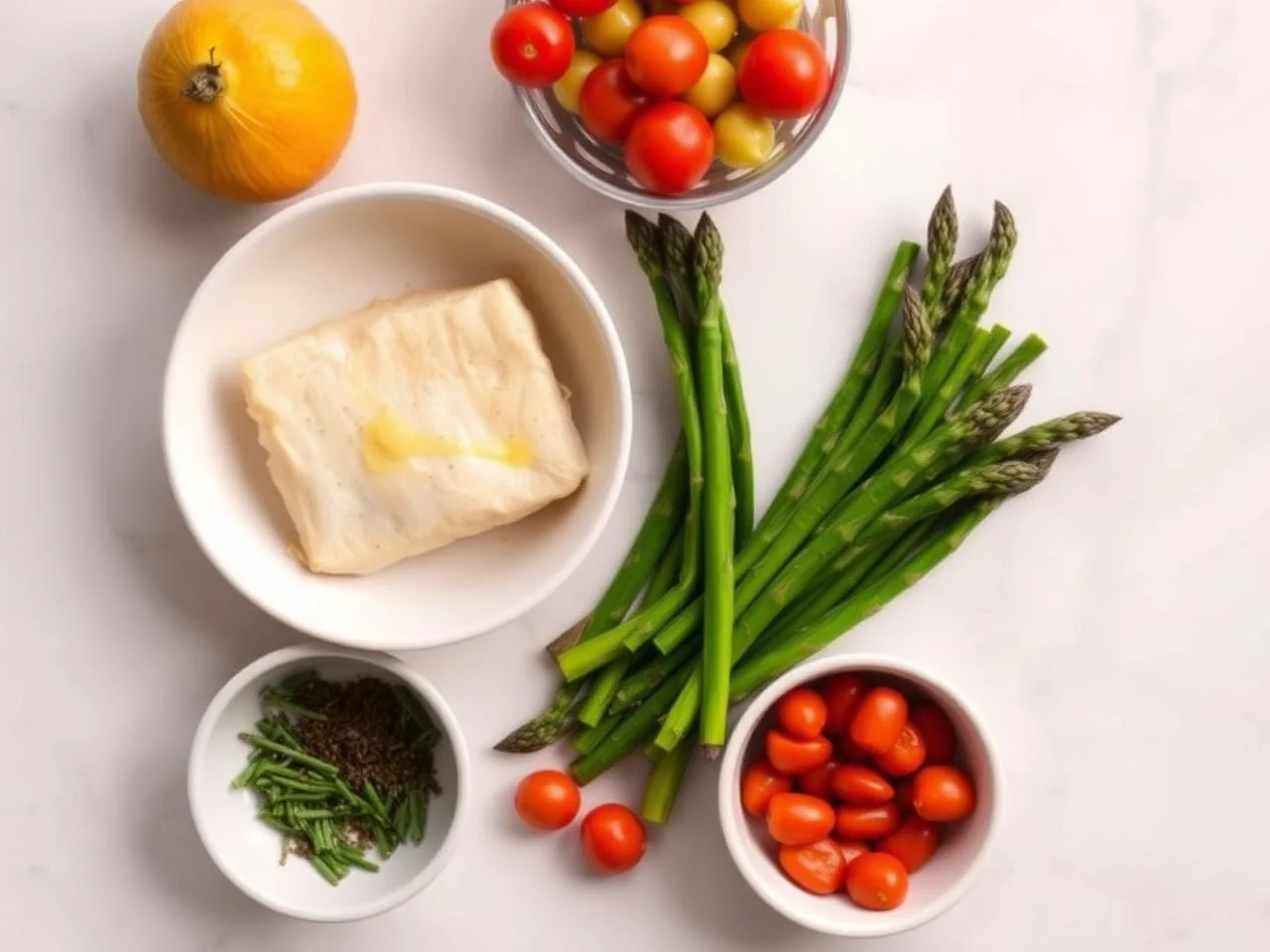 Ingredients for Baked Cod With Asparagus