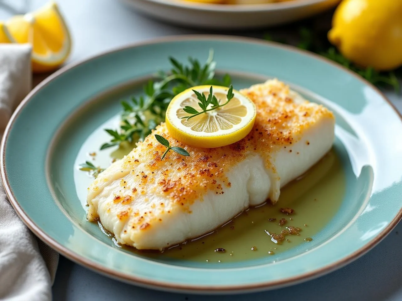 Baked Cod with Lemon and Garlic