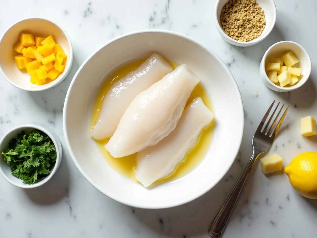 Ingredients for Baked Cod with Lemon and Garlic