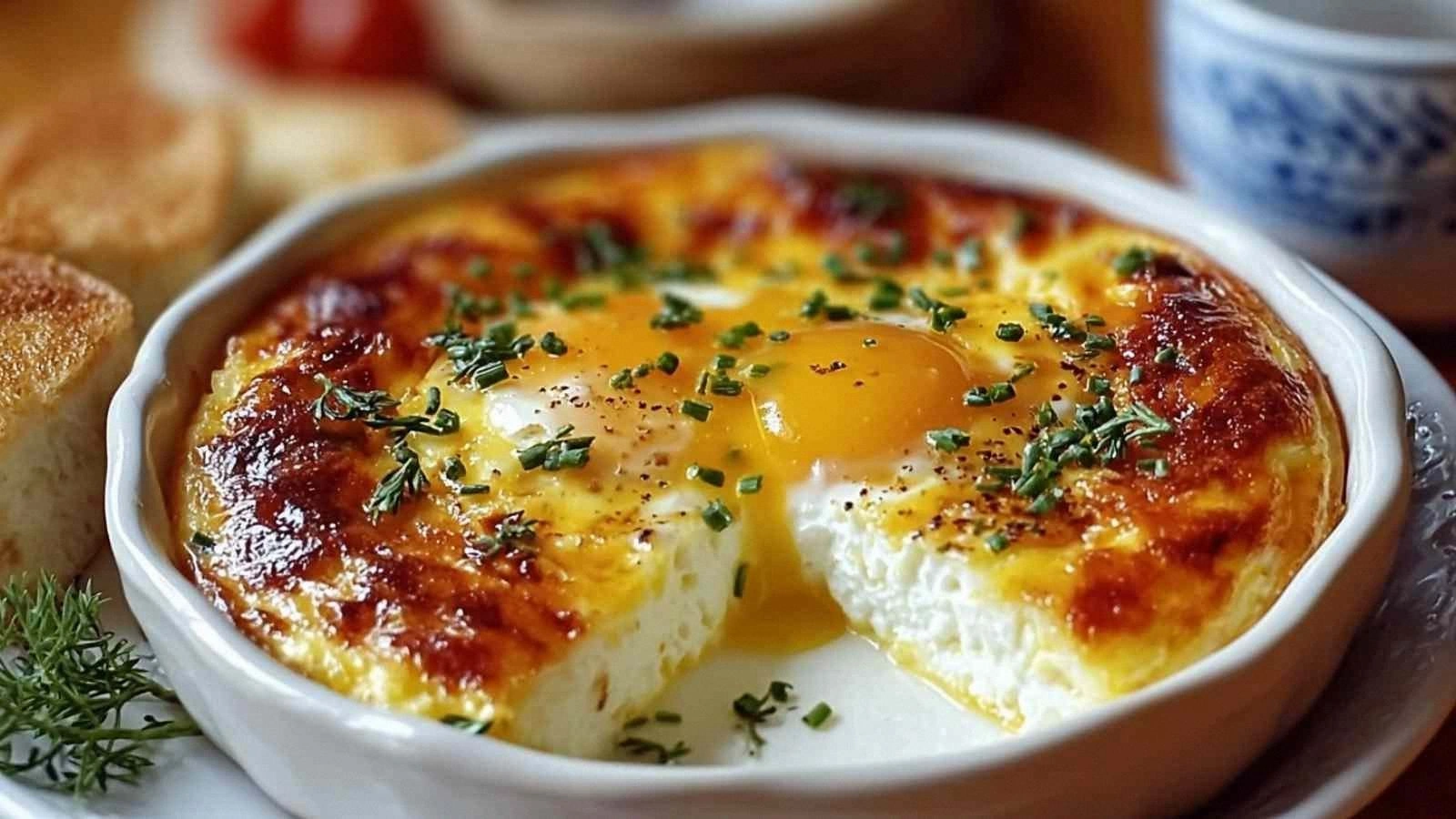 Baked Eggs Cottage Cheese