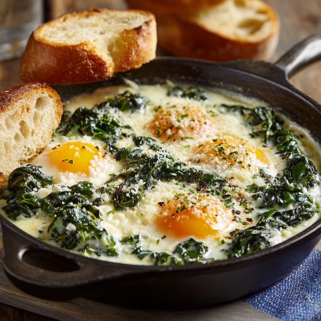 Baked Eggs Florentine