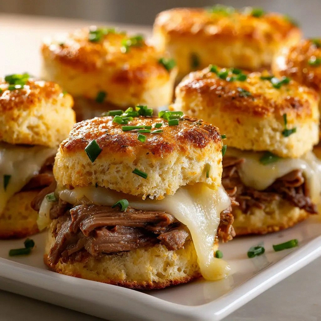 Baked French Dip Biscuits: The