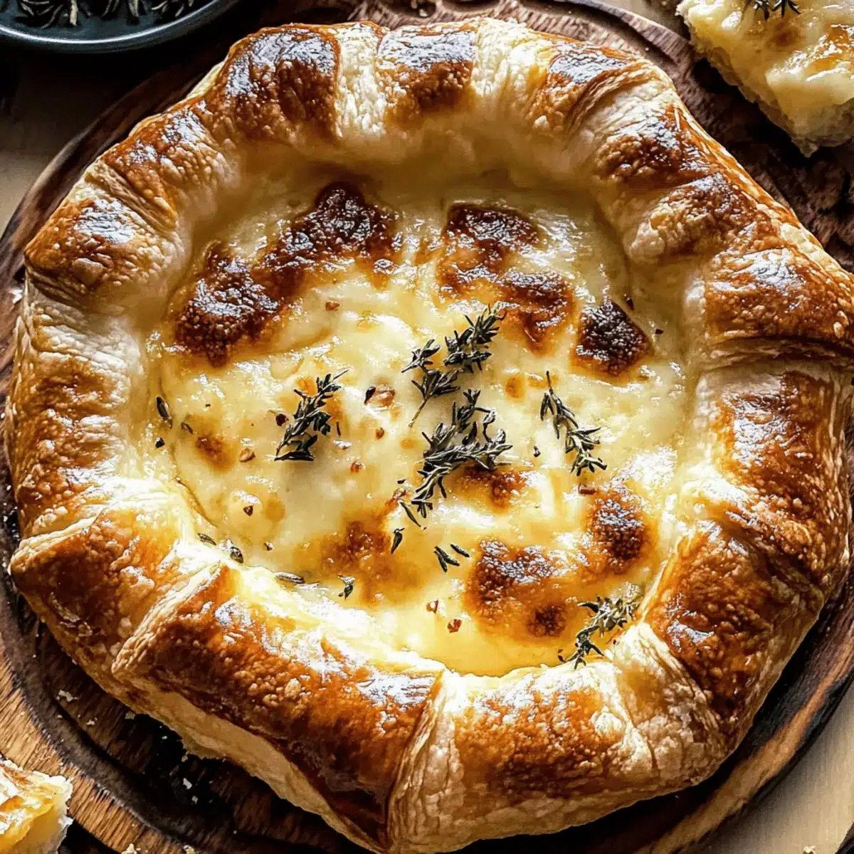 Baked Gruyère in Pastry with Rosemary and Garlic Delight