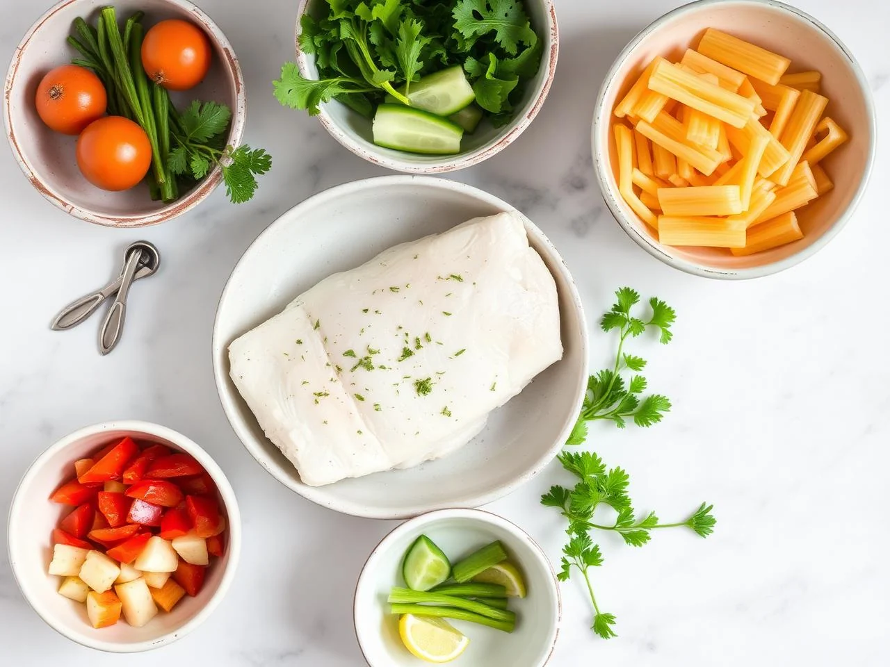 Ingredients for Baked Halibut