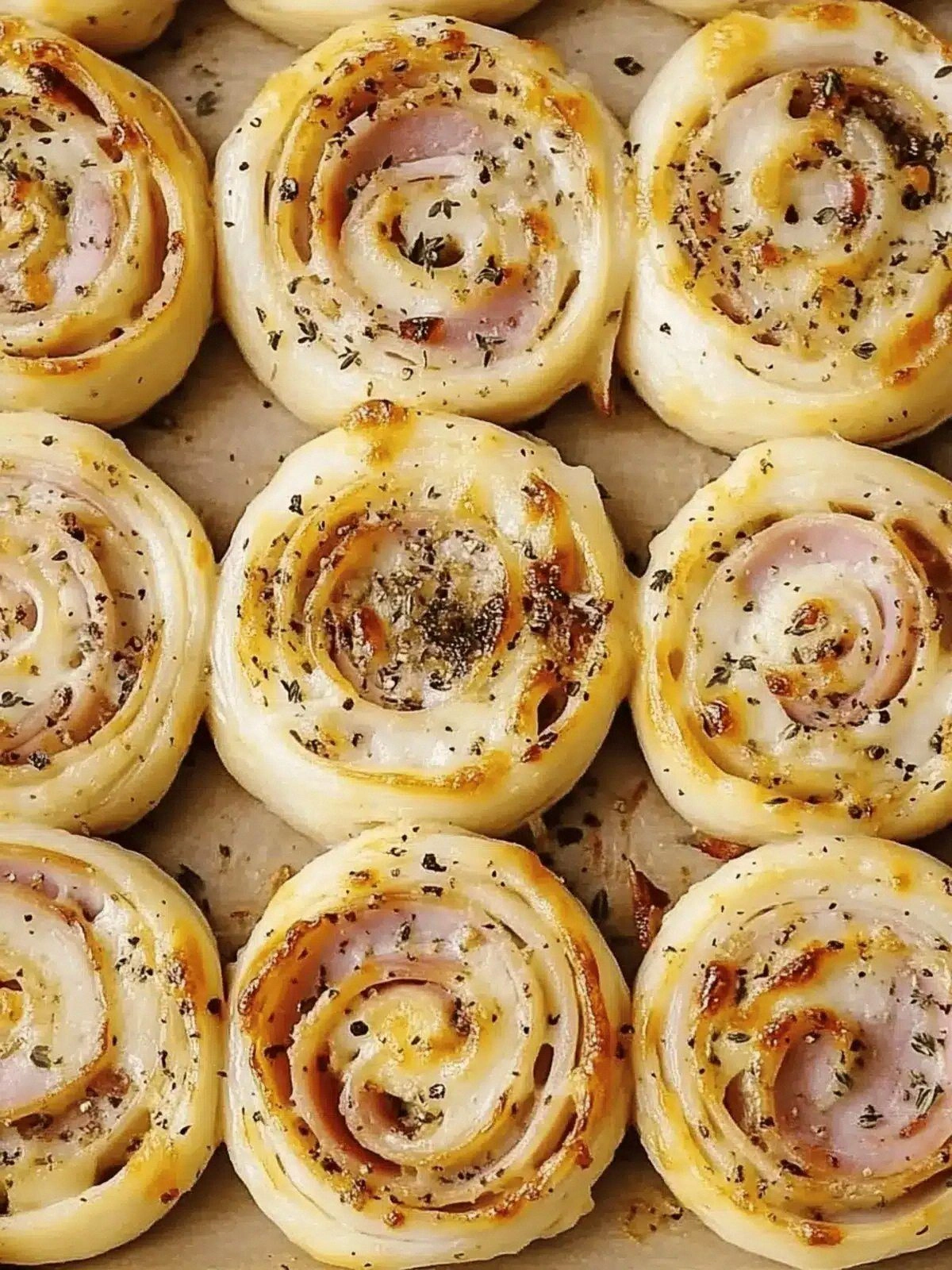 Baked Ham and Cheese Pinwheels