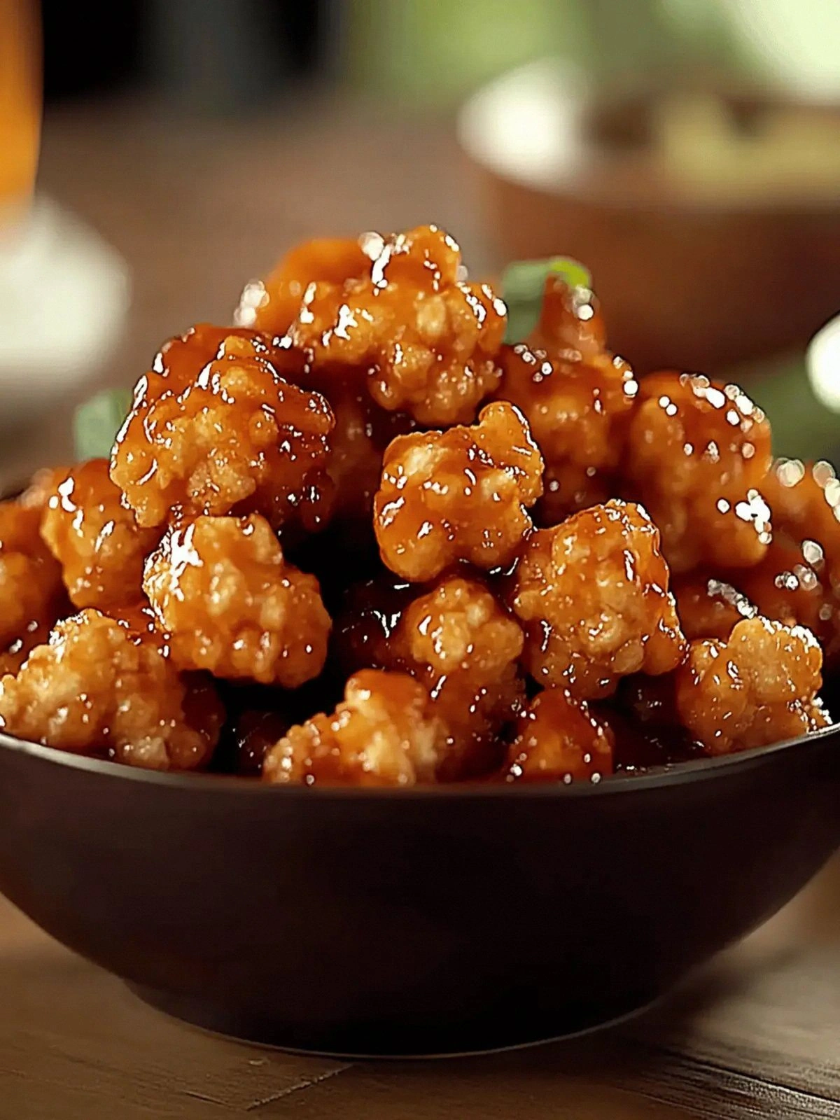 Baked Honey BBQ Popcorn Chicke