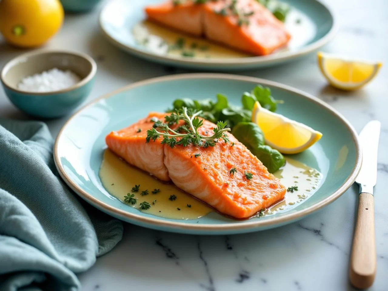 Baked Lemon Butter Salmon