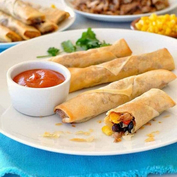 Baked Mexican Spring Rolls (Eg