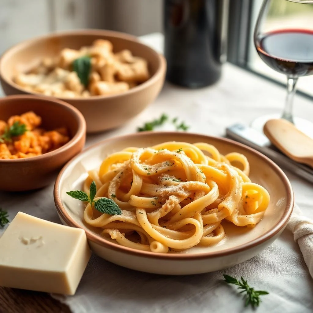 Baked Mostaccioli With Cream Sauce