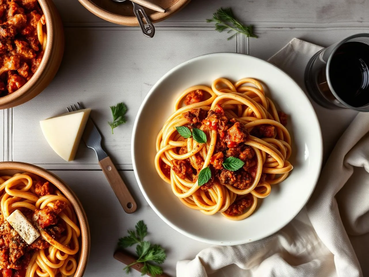 Baked Penne With Meat Sauce