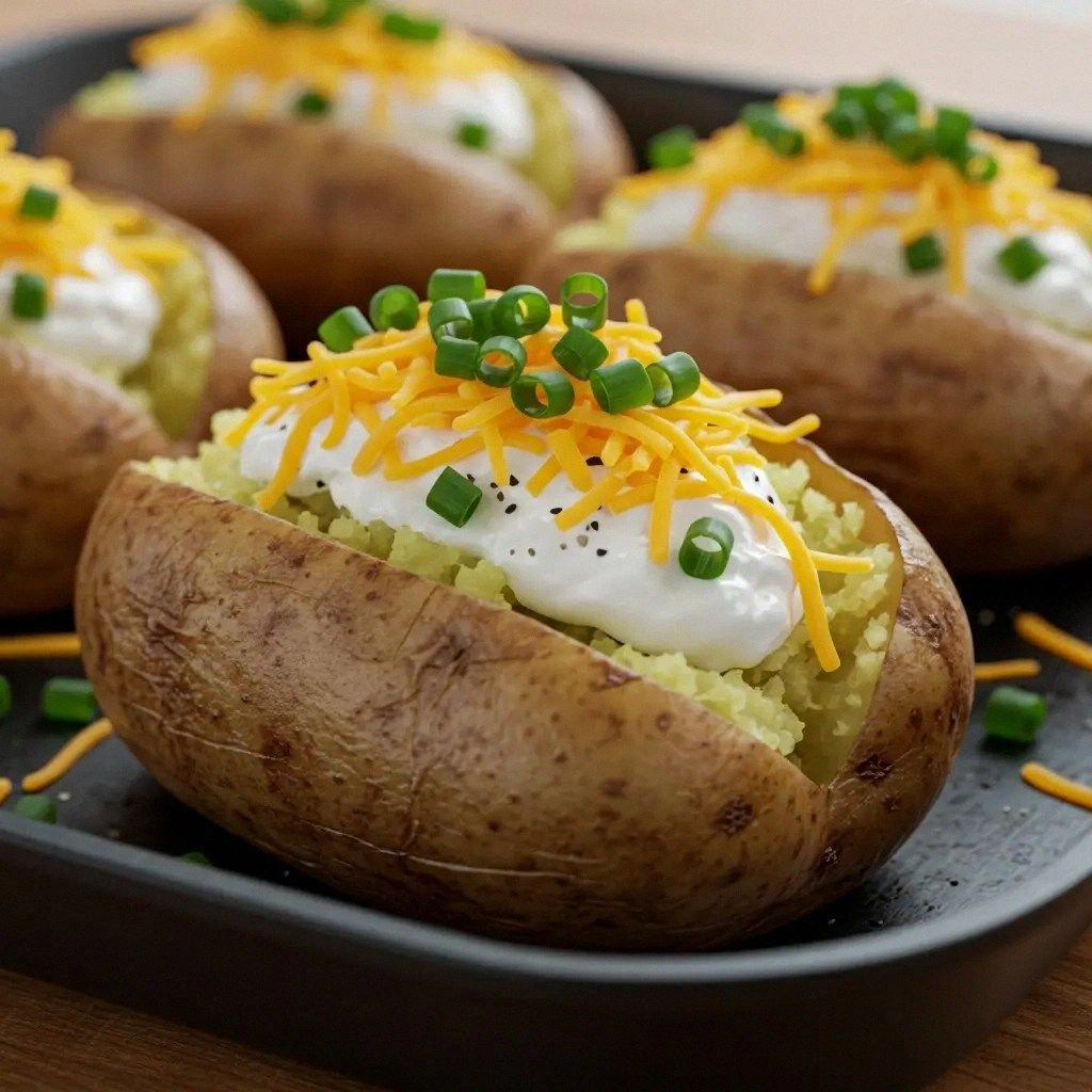 Baked Potatoes with Toppings R