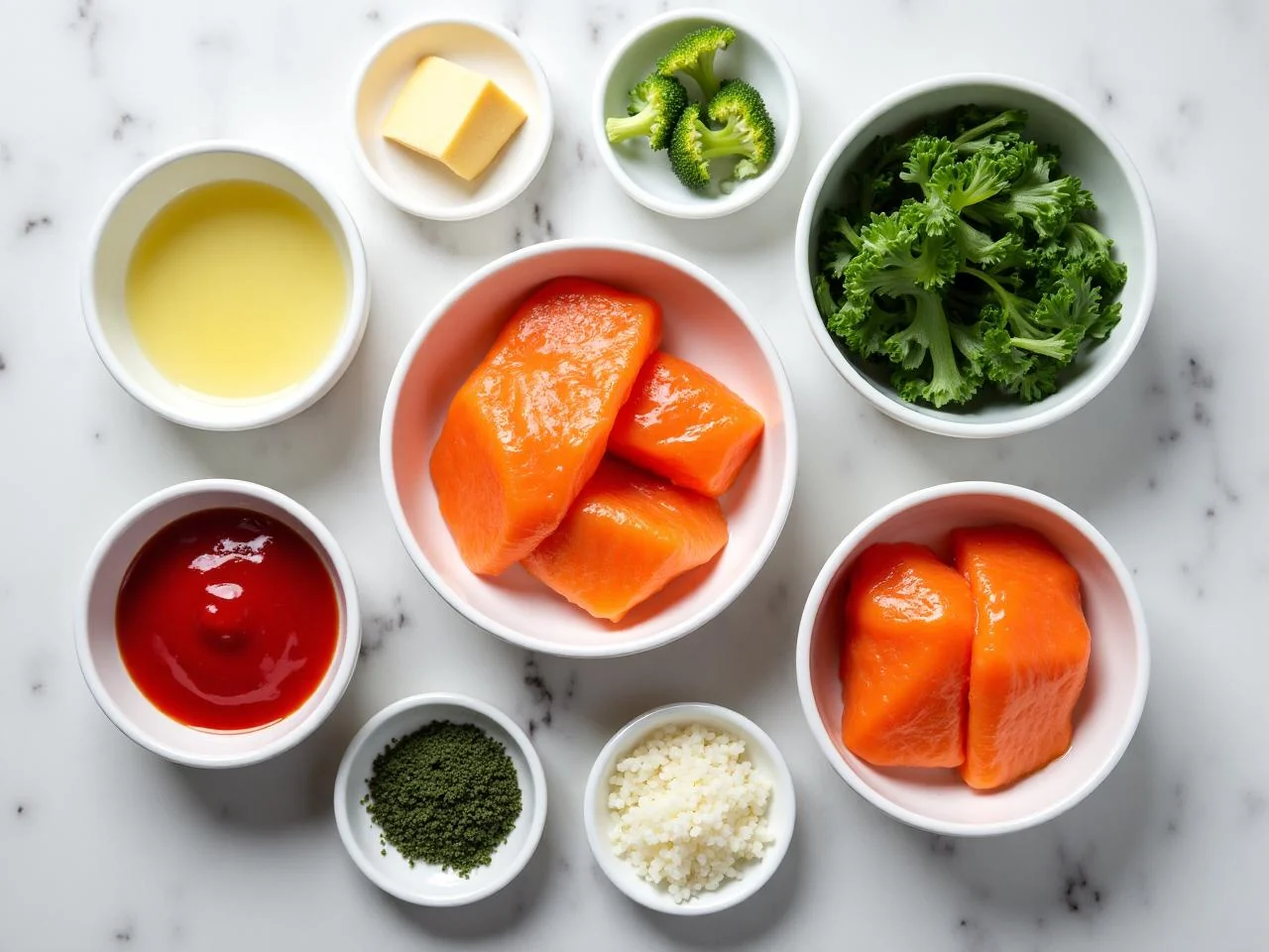 Ingredients for Baked Salmon Fillets