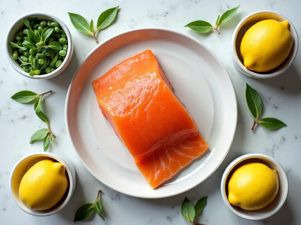 Ingredients for Baked Salmon With Lemon