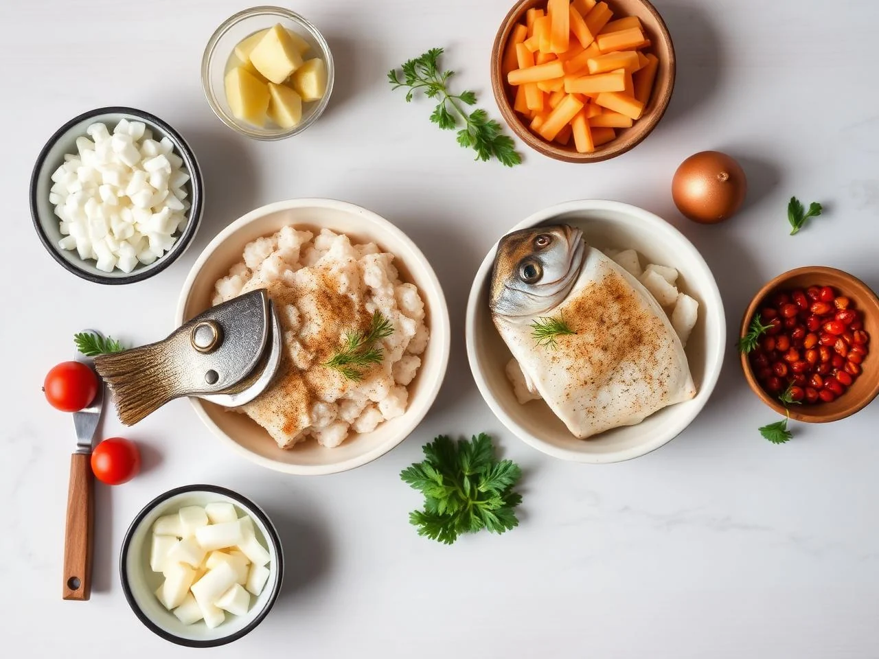 Ingredients for Baked Sea Bass