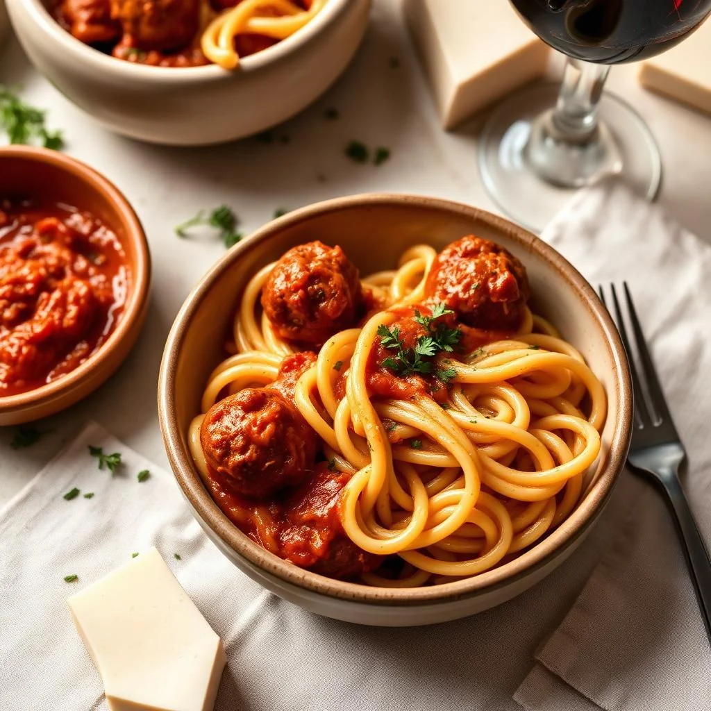 Baked Ziti Stuffed With Meatballs