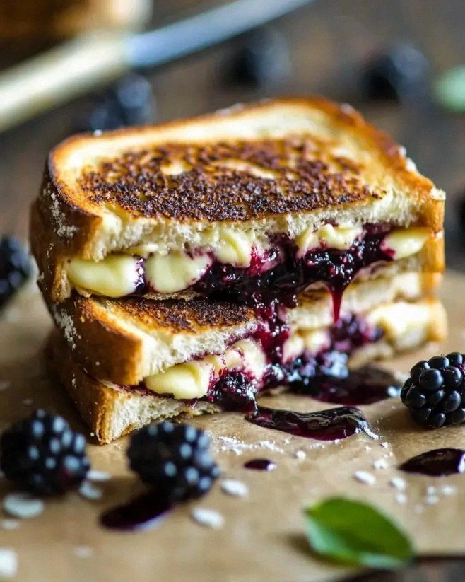 Balsamic Blackberry Bliss Grilled Cheese: A Unique Delight!